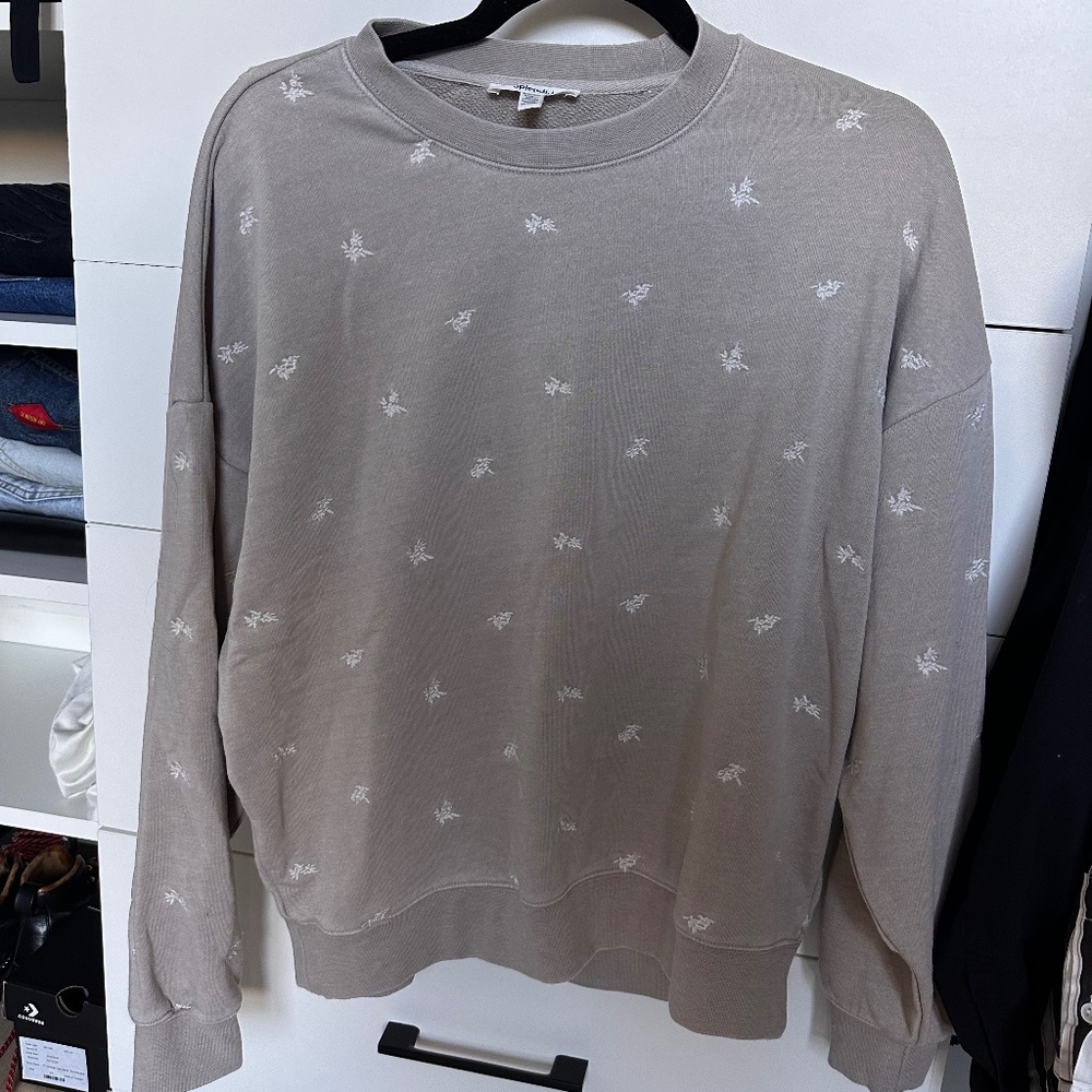 Splendid - Elise Embroidered Oversize Sweatshirt - S